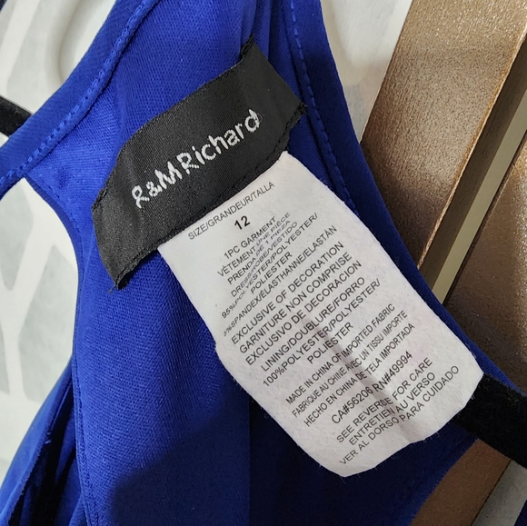 R&M Richard Sleeveless Long Gown With Beaded Waist | Size 12 - Picture 7 of 8